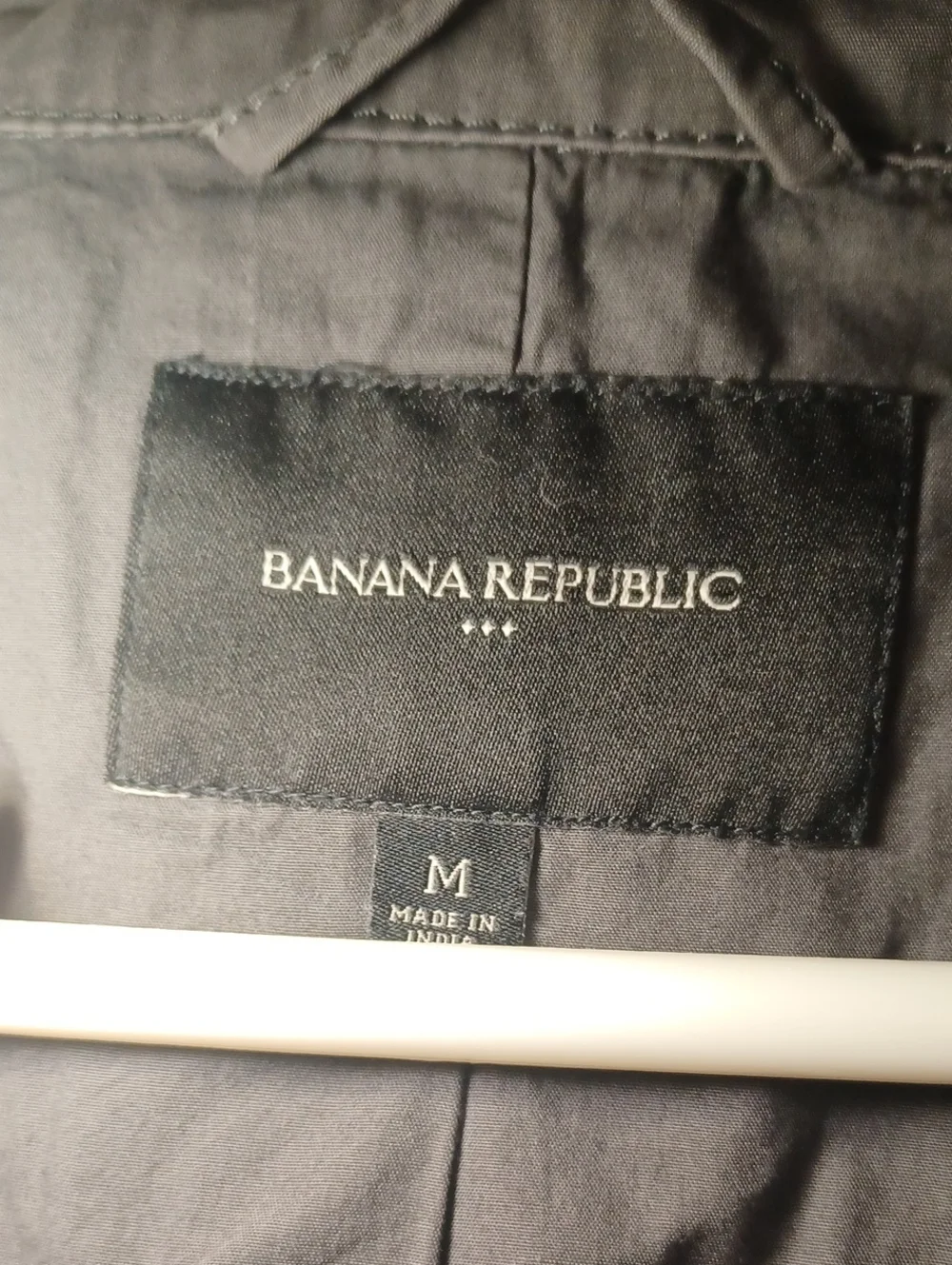 Banana Republic Charcoal Gray Utility Jacket. Zipper or Button. Size M.